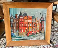 Georgetown's Elizabeth Beers Oil ART Canvasboard "WASHINGTON CIRCLE"
