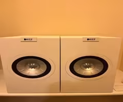 KEF Q150 Bookshelf Speakers (Pair, White)