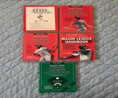 STATS 1990, 1992, 1993, 1994 MLB Handbooks + 1992 MiLB Handbook
