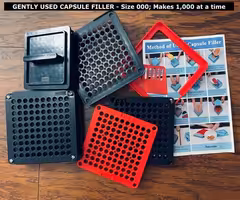 ALL IN ONE Capsule Filling Machine Size 000 / 3 Makes 100 Caps Filler