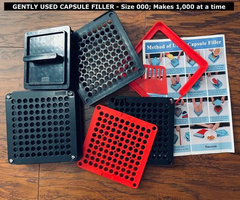 ALL IN ONE Capsule Filling Machine Size 000 / 3 Makes 100 Caps Filler