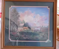 Country scene with horses