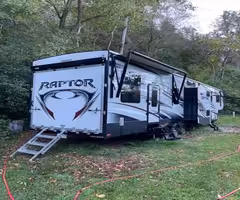Keystone raptor toy hauler camper