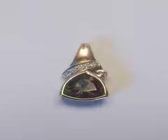 14k mystic topaz pendant w small diamonds