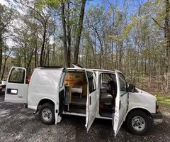 Converted camper van for van life or weekend trips