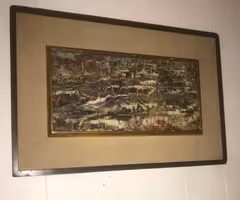 Mid Century Oil Painting Abstract
