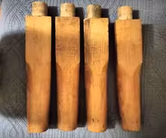 SET of 4 OAK BUTCHER BLOCK FARM TABLE LEGS