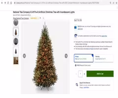BEAUTIFUL 6.5' BRAND NEW ARTIFICIAL CHRISTMAS TREE
