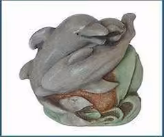 HARMONY KINGDOM Merry-go-Round (Dolphins) Figurine*