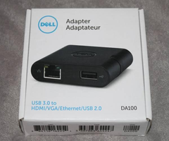 Dell DA100 Travel Adapter USB 3.0 to HDMI / VGA / Ethernet / USB 2.0