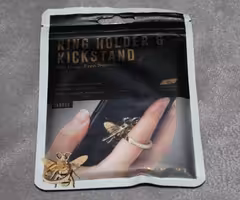Universal Gold Bee Ring Finger Holder & Kickstand for Any Smartphone
