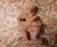 Antique Hand Carved Stone Female Good Luck Fertility Goddess Figure