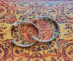 Lagos large two-tone hoop earrings