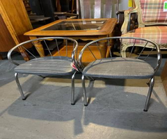 2 Mid Century Modern MCM Chrome Childs Chairs Open 11 to 6