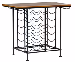 HOMCOM 28" Industrial Style 6-Tier 24 Bottle Wine Rack w/ Tabletop NEW
