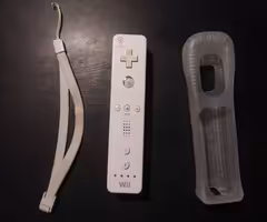 Nintendo Wii Remote with Rubber Grip and Nyko Charging Dock