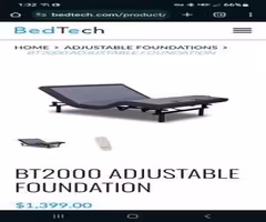 Split king adjustable bed