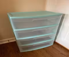 Preowned Sterilite Teal 4 Drawers