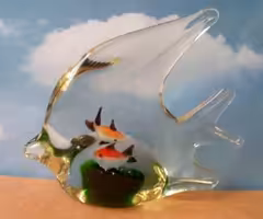 Art Glass Fish with Baby Fish Inside