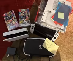 Nintendo Switch OLED white model - Like New!